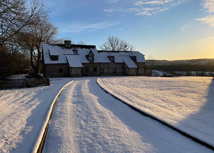 بيت للعطل Maison Xviiie Avec Vue Panoramique Exceptionnelle - 12 Pers Au Coeur Du Pays D'auge Le Renouard